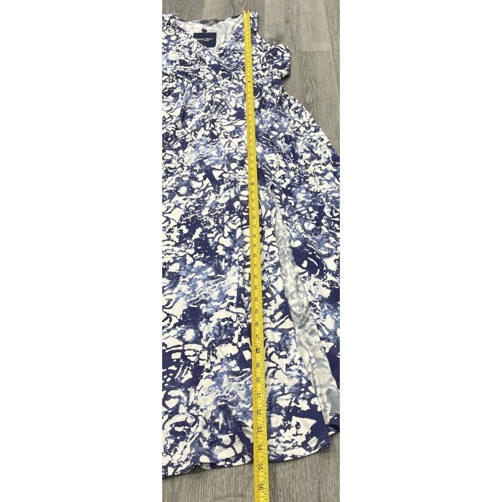Peter Som Design Nation St. Barts Sleeveless Maxi Dress Blue White Size‎ M New - Picture 15 of 15